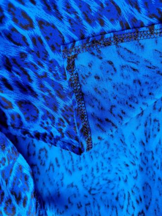 Костюм женский штапель 1252 леопард синий